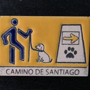 Imán cerámico "Peregrino + perrito"