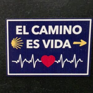 Imán madera "El Camino es Vida"